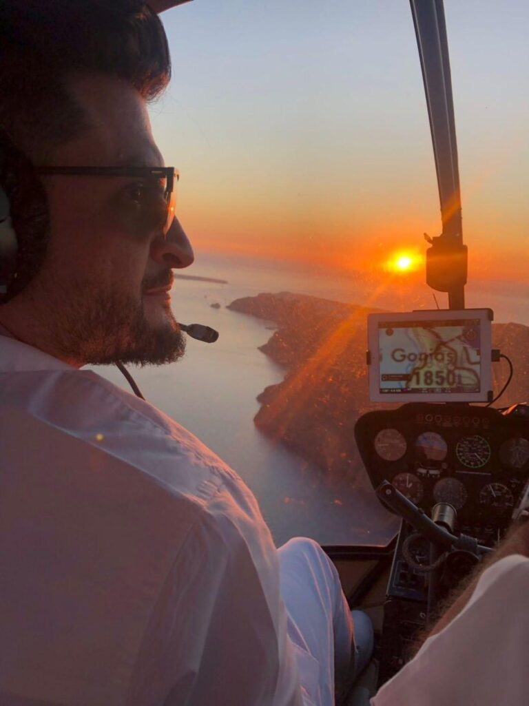 Santorini to Athens Helicopter Flight